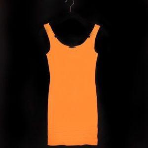 Orange body con dress